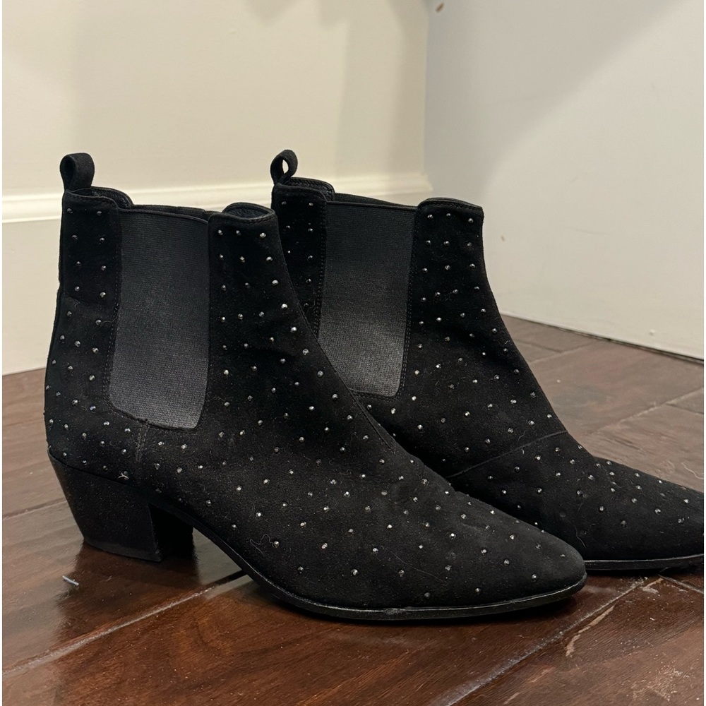 Saint Laurent Bedazzled Heeled Boots
